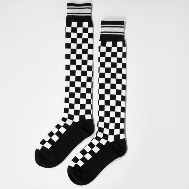 Checkered Knee High Socks