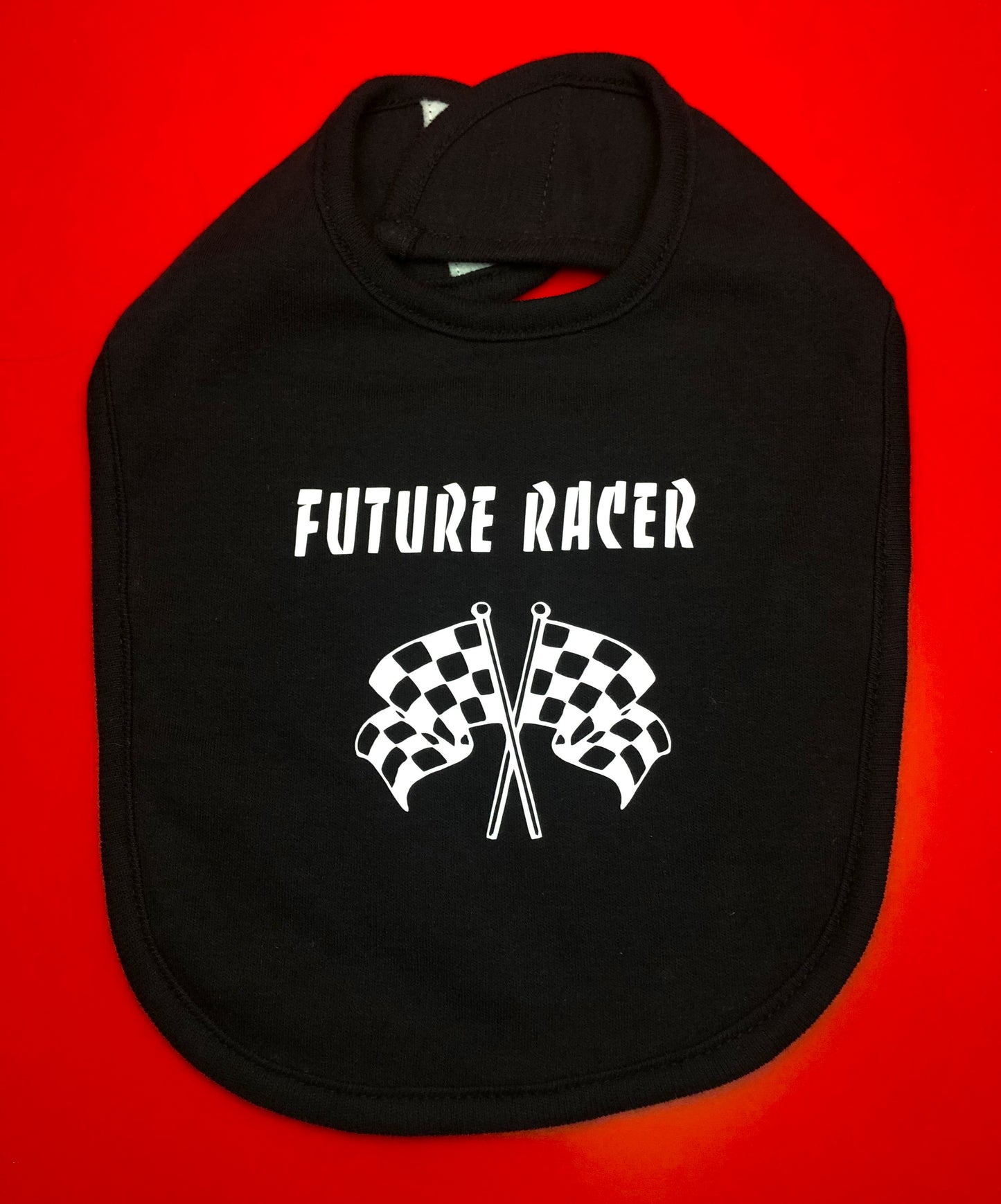 Cloth Baby Bibs - Black - Born to Race or Future Racer