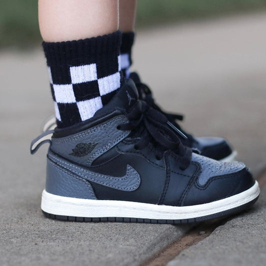 Checkered Socks - B&W Infant and Toddler