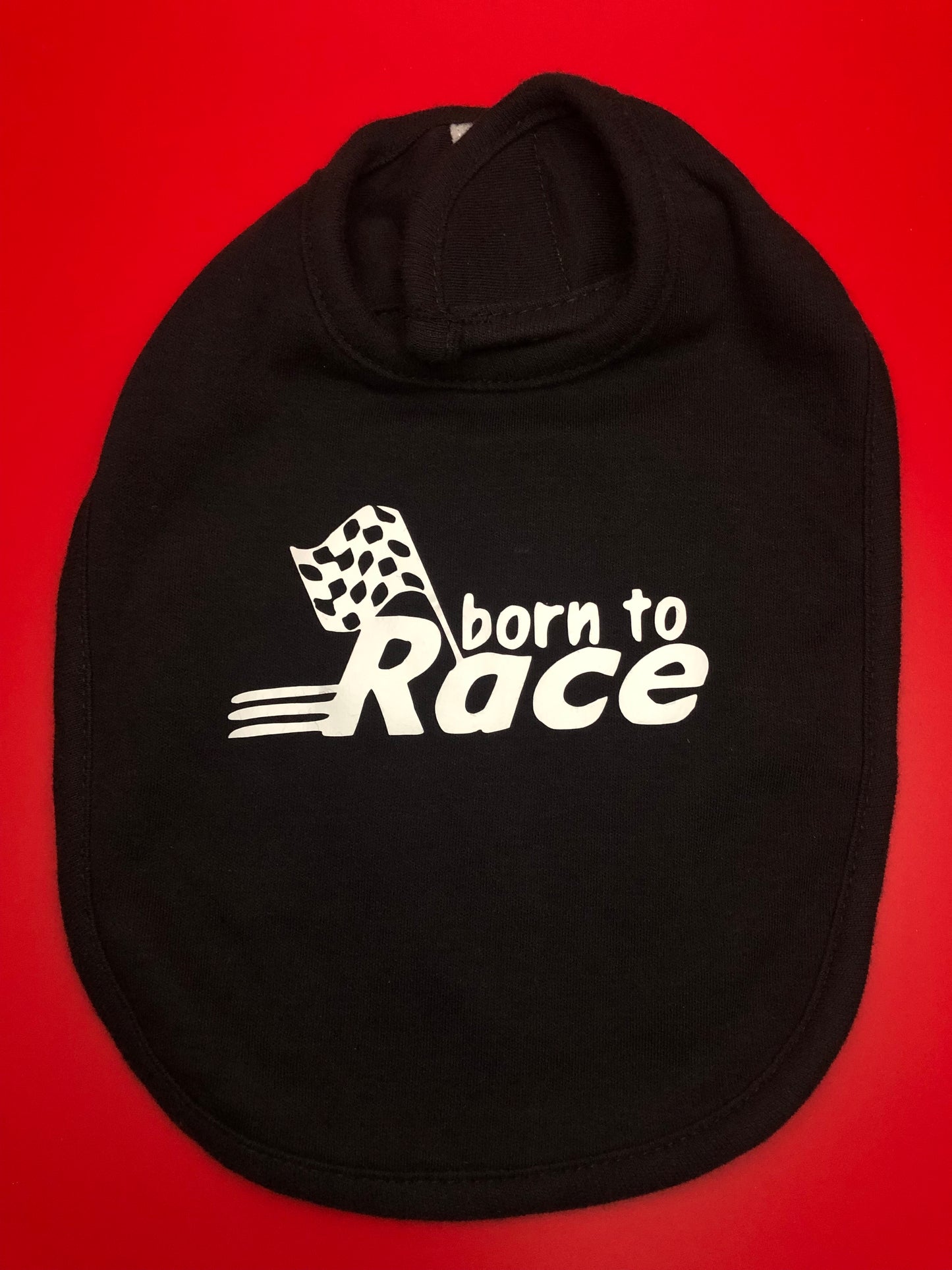 Cloth Baby Bibs - Black - Born to Race or Future Racer