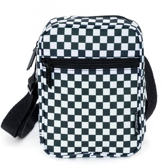 Black and White Checkered Crossbody Bag