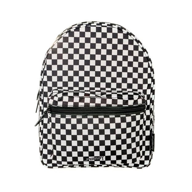 Black and White Checkered Mini Backpack
