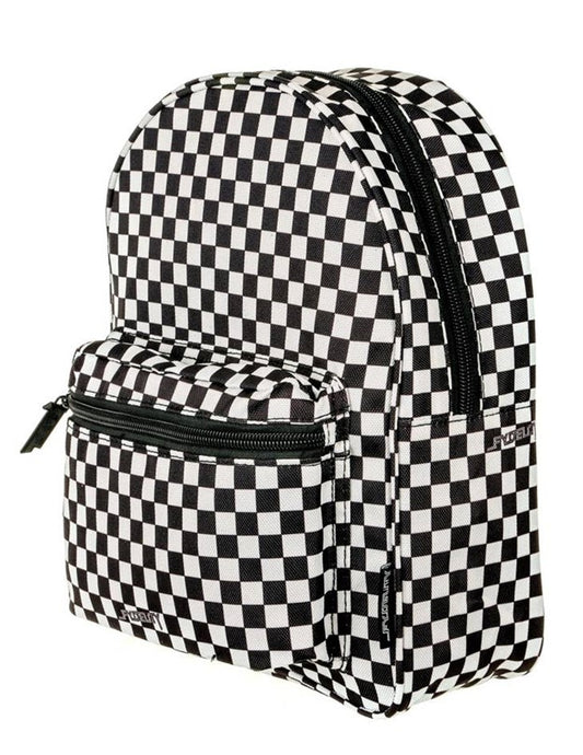 Black and White Checkered Mini Backpack
