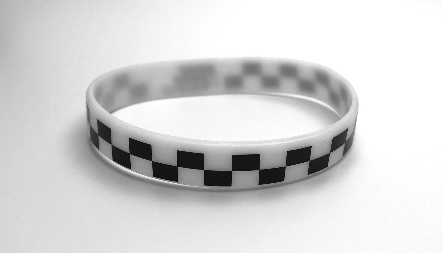 Checkered Silicone Wrist Band