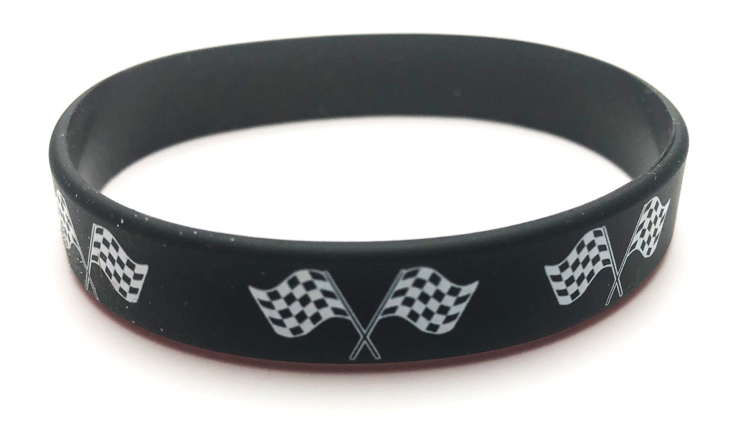 Silicone Wristband - Crossed Flags