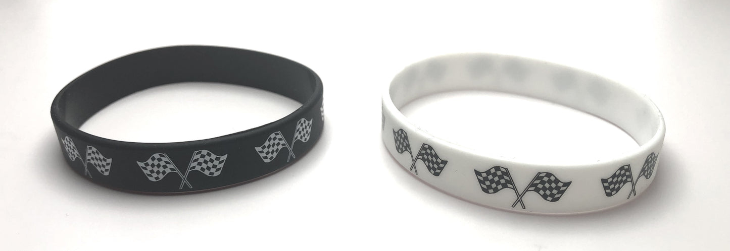 Silicone Wristband - Crossed Flags